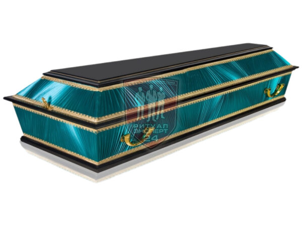 Гроб комбинированный ФК-4 четырехгранный изумруд